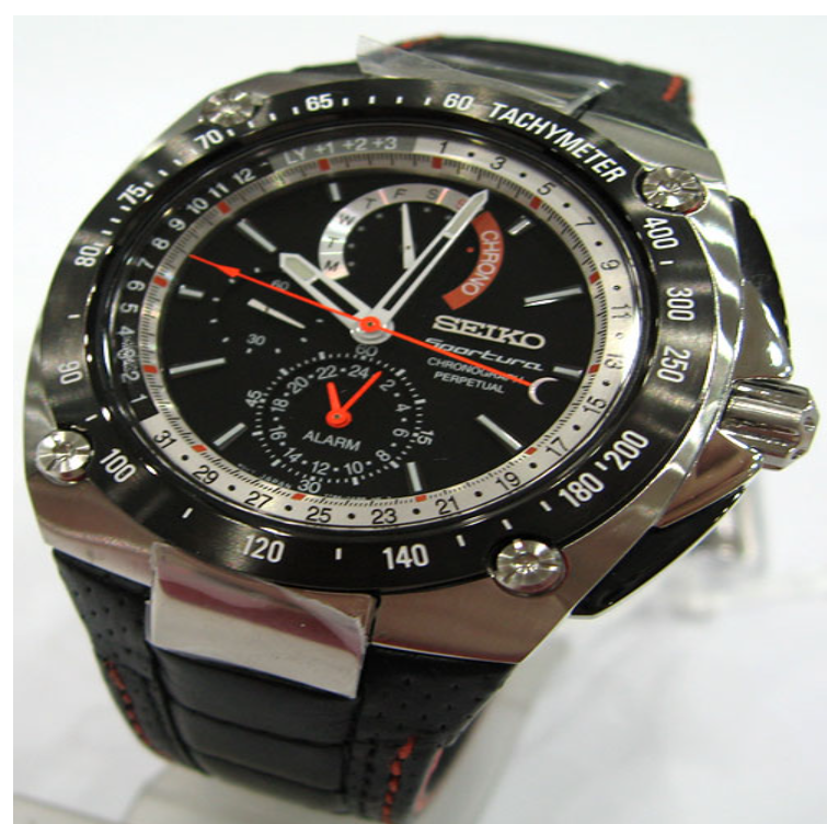 H81-seiko sportura chronograph perpetual รุ่นใหม่ล่าสุด ปฏิทินธาวร ปลุกได้ สายหนัง